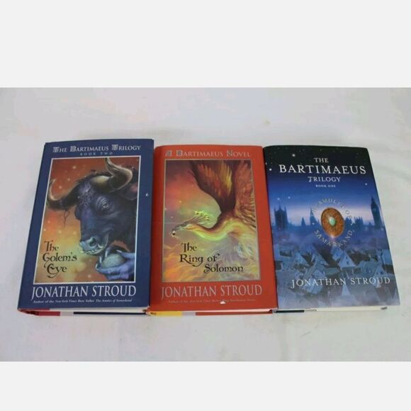 COMPLETE SERIES The Bartimaeus Trilogy JONATHAN STROUD Amulet Golems Eye HB LOT. - Picture 1 of 6
